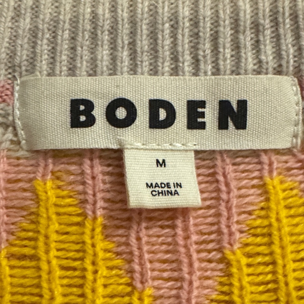 Boden Multicolor Argyle Knit Vest size Medium - Picture 2 of 3
